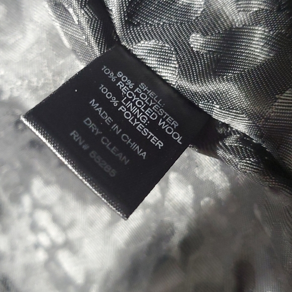 Express Double Breasted Black and White Tweed Pea Coat Size XS Bust 33 Inches - Picture 4 of 6